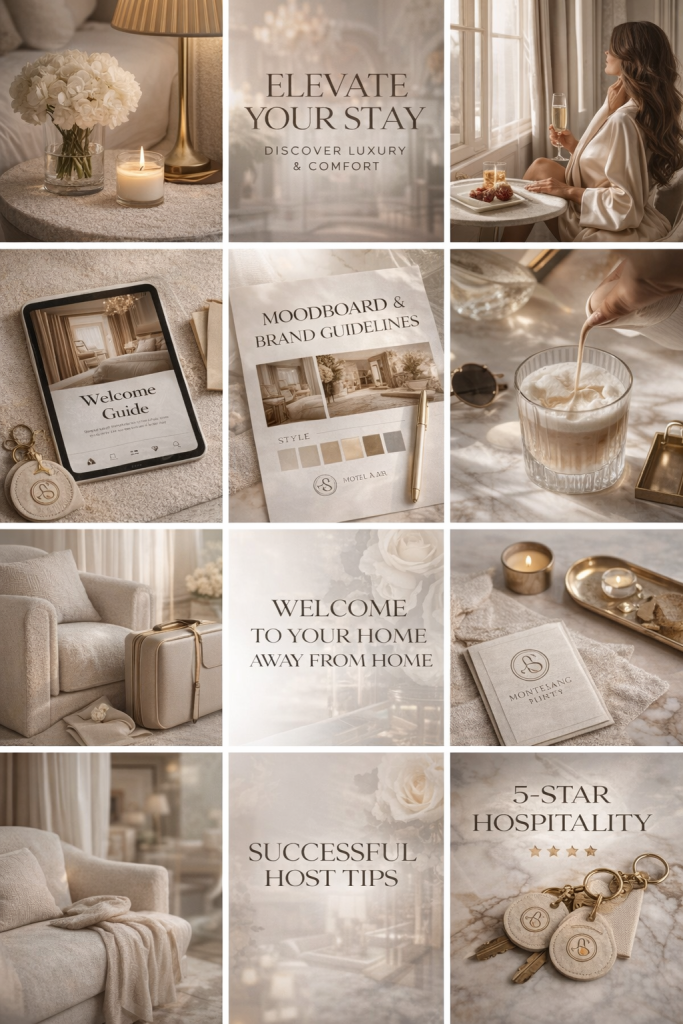 Boutique hotel branding visual identity design